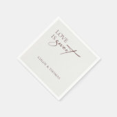 Serviette En Papier Serviettes modernes "L'amour est doux" pour le bar (Coin)