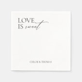 Serviette En Papier Serviettes modernes "L'amour est doux" pour le bar (Devant)