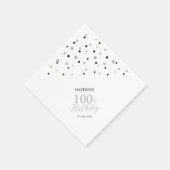 Serviette En Papier Serviettes modernes Silver & Black 100e anniversai (Coin)