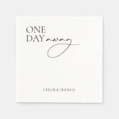 Serviette En Papier Serviettes modernes "Un jour de distance" pour le (Devant)