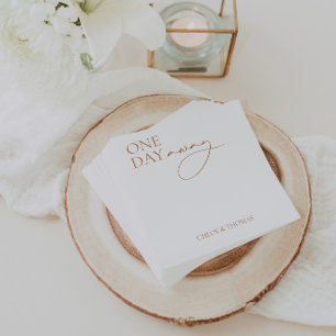 Serviette En Papier Serviettes modernes "Un jour de distance" pour le