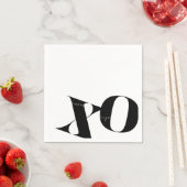 Serviette En Papier Serviettes Modernes X et O (En situation)