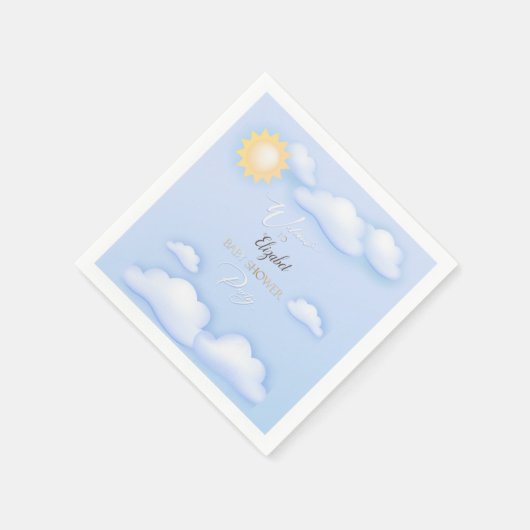 Serviette En Papier Serviettes modifiables pour la fête baby shower. (Coin)