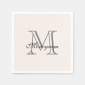 Serviette En Papier Serviettes Monogramme (Devant)
