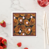 Serviette En Papier Serviettes Motif De Baseball Mits (En situation)