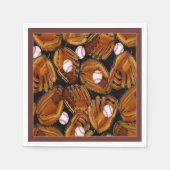 Serviette En Papier Serviettes Motif De Baseball Mits (Devant)