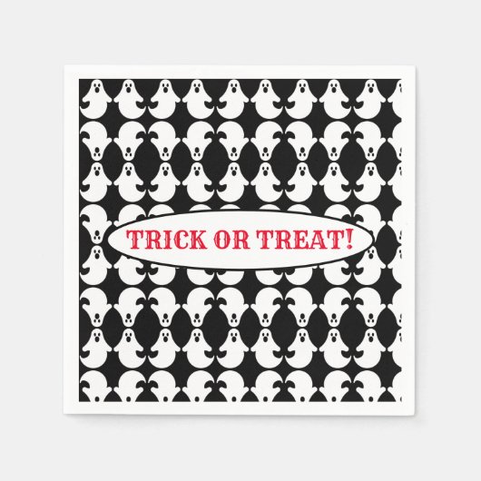 Serviette En Papier Serviettes Motif fantôme en miroir (Devant)