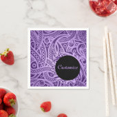 Serviette En Papier Serviettes Motif Funky Purple Personnalisées (En situation)