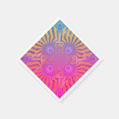 Serviette En Papier Serviettes Motif personnalisées roses et violettes (Coin)