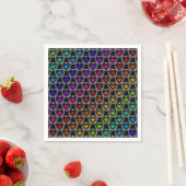 Serviette En Papier Serviettes Motif Rainbow Hearts (En situation)