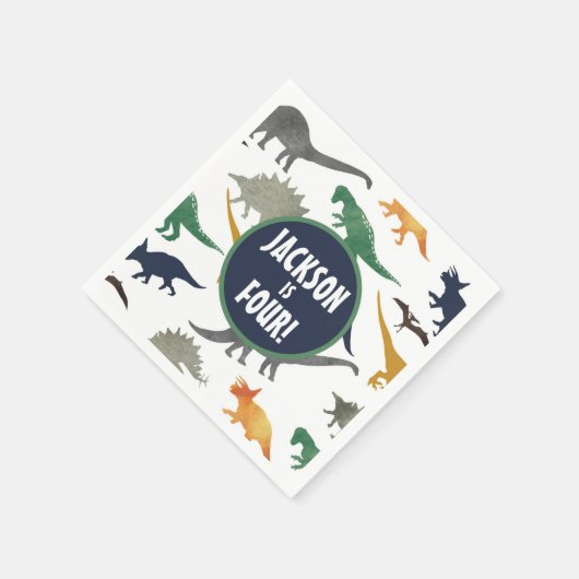 Serviette En Papier Serviettes multidinosaures (Coin)