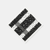 Serviette En Papier Serviettes musicales en noir et blanc (Coin)