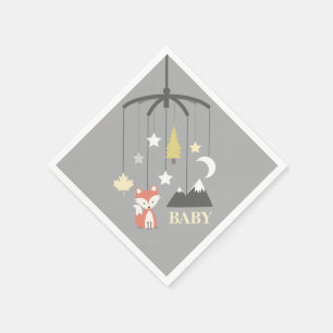 Serviette En Papier Serviettes neutres modernes mobiles de baby shower