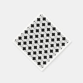 Serviette En Papier Serviettes noires et blanches (Coin)