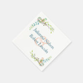 Serviette En Papier Serviettes oiseaux aquarelle (Coin)
