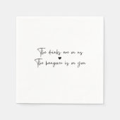 Serviette En Papier Serviettes Open Bar pour Mariage ou fête (Devant)