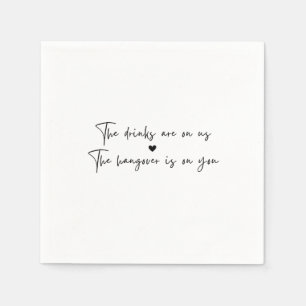 Serviette En Papier Serviettes Open Bar pour Mariage ou fête