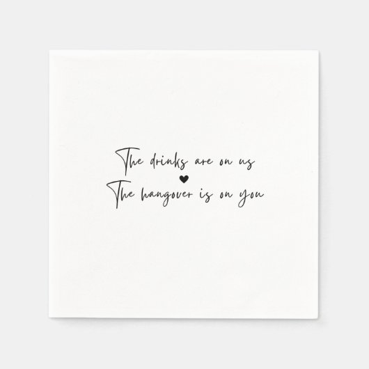 Serviette En Papier Serviettes Open Bar pour Mariage ou fête (Devant)