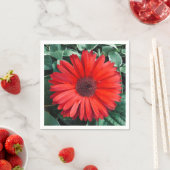 Serviette En Papier serviettes Orange Daisy (En situation)