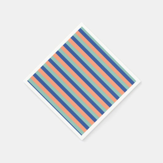 Serviette En Papier Serviettes Orange et Bleu (Coin)