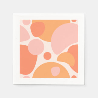 Serviette En Papier Serviettes orange et roses
