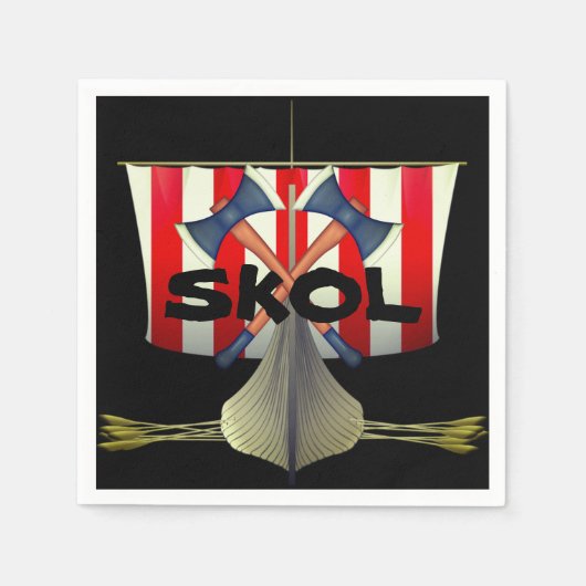 Serviette En Papier Serviettes Papier Inspiré Viking (Devant)