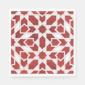 Serviette En Papier Serviettes papier Mosaïque marocaine rouge ZELLIGE (Devant)