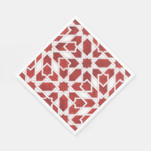 Serviette En Papier Serviettes papier Mosaïque marocaine rouge ZELLIGE (Coin)