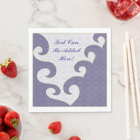 Serviette En Papier Serviettes Pâques Blancs Standard "Gold Star/Purpl (En situation)