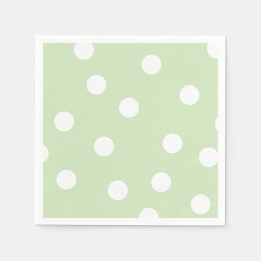 Serviette En Papier Serviettes Pastel Green Polka (Devant)