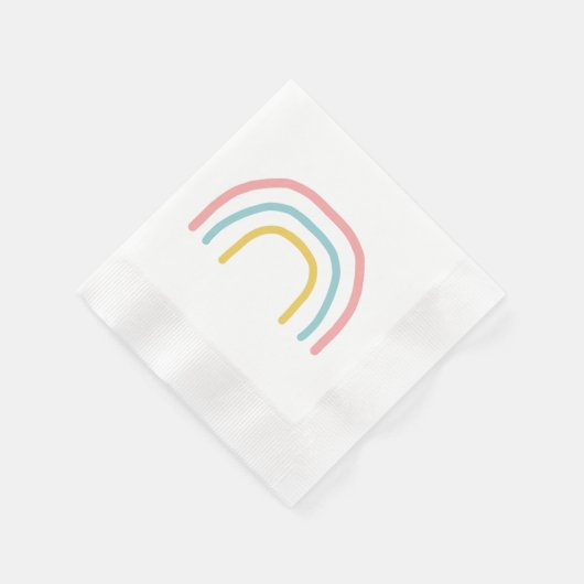Serviette En Papier Serviettes Peinture en arc-en-ciel rose Ombre (Coin)