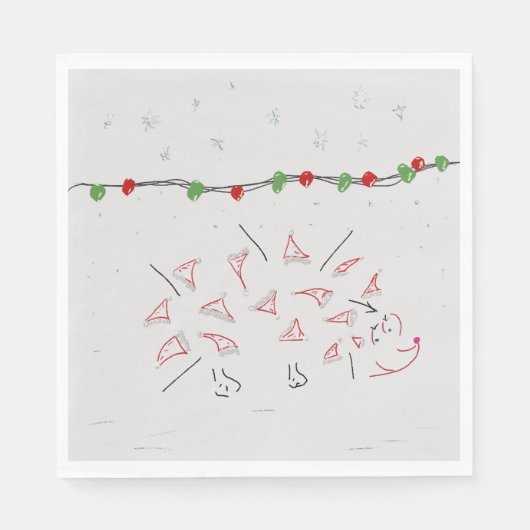 Serviette En Papier Serviettes père Noël hathog (Devant)