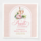 Serviette En Papier Serviettes perlées classiques et prosecco modifiab (Devant)