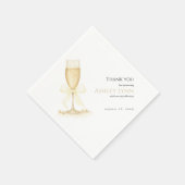 Serviette En Papier Serviettes Perles & Prosecco | Fête des mariées ne (Coin)