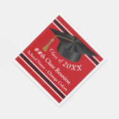 Serviette En Papier Serviettes personnalisables Red White Classe Noire (Coin)