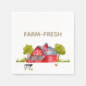 Serviette En Papier Serviettes personnalisables thème ferme (Devant)