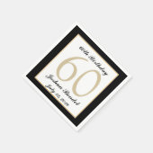 Serviette En Papier Serviettes personnalisées 60e anniversaire (Coin)