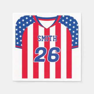 Serviette En Papier Serviettes personnalisées avec maillot de foot USA
