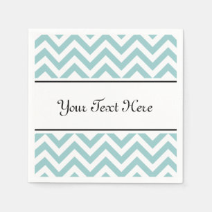 Serviette En Papier Serviettes personnalisées   Bande de motif turquoi