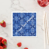Serviette En Papier Serviettes personnalisées bleues (En situation)