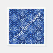 Serviette En Papier Serviettes personnalisées bleues (Devant)