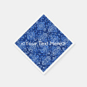Serviette En Papier Serviettes personnalisées bleues (Coin)