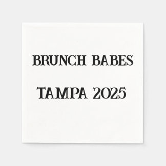Serviette En Papier Serviettes personnalisées Brunch Babes – Week-end