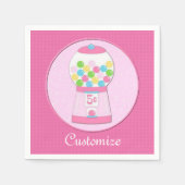 Serviette En Papier Serviettes personnalisées Bubblegum Machine rose (Devant)