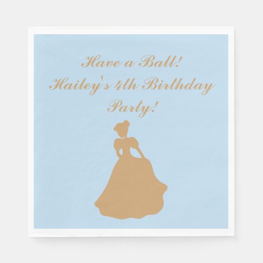 Serviette En Papier Serviettes personnalisées Cinderella Party (Devant)