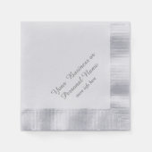 Serviette En Papier serviettes personnalisées couleur argent (Devant)