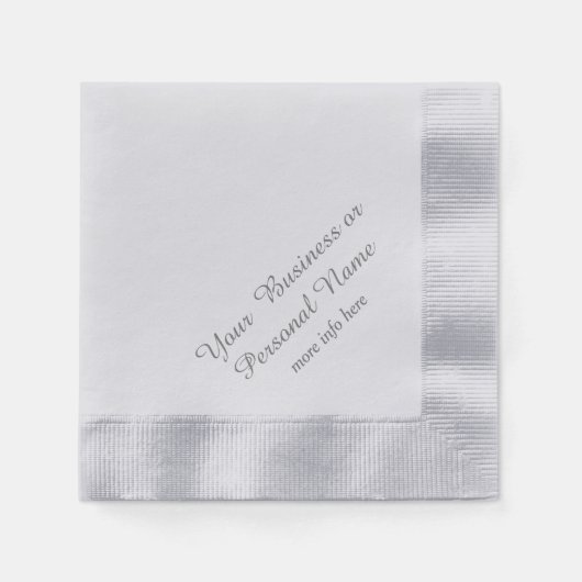 Serviette En Papier serviettes personnalisées couleur argent (Devant)