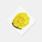 Serviette En Papier Serviettes personnalisées de rose jaune vif (Coin)