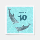 Serviette En Papier Serviettes personnalisées Dolphin Party (Devant)