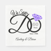 Serviette En Papier Serviettes personnalisées du 60e anniversaire (Devant)